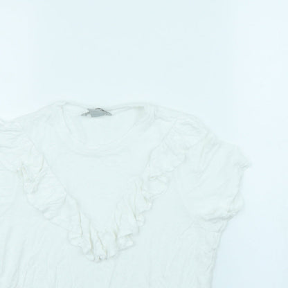 Womens UK Size S H&M White Basic Tank