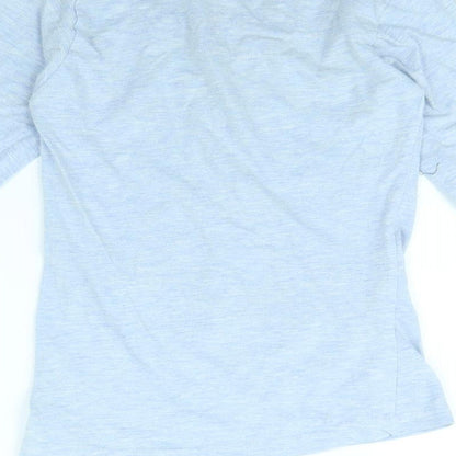 Brand and care label for Fabulous women’s blue solid babydoll pyjama top, size UK 6