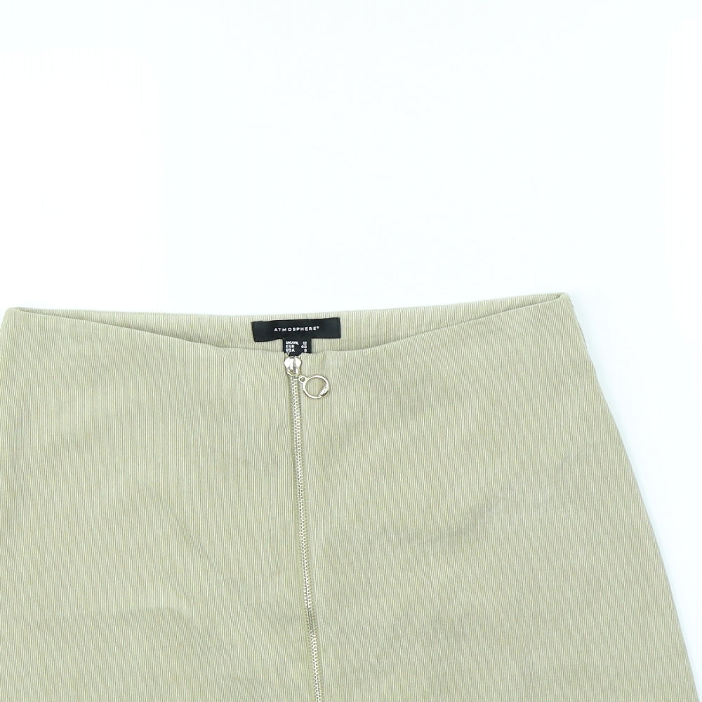 Atmosphere Womens Beige  Corduroy Mini Skirt Size 12