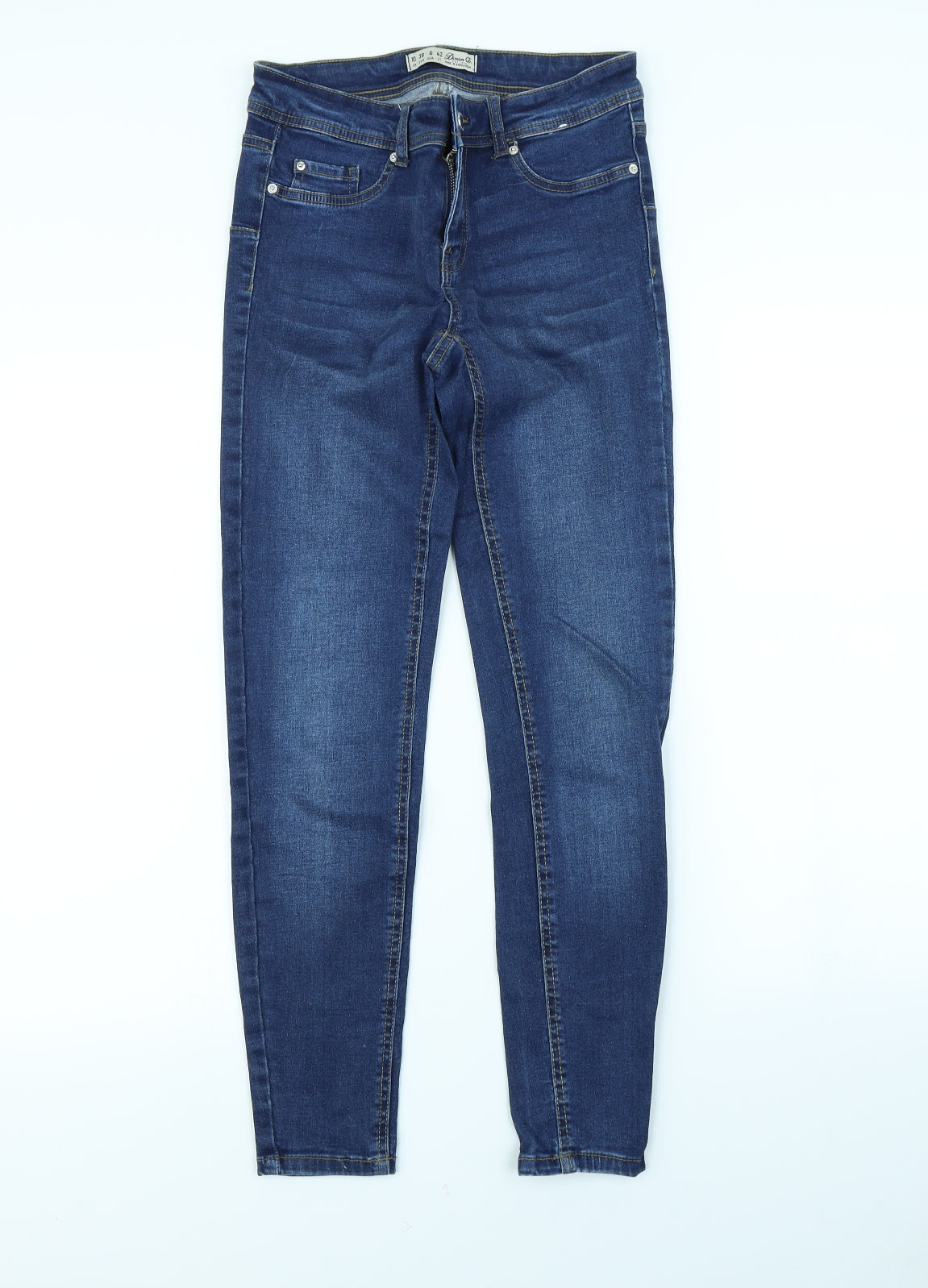 Denim & Co. Womens Blue   Skinny Jeans Size 10 L29 in