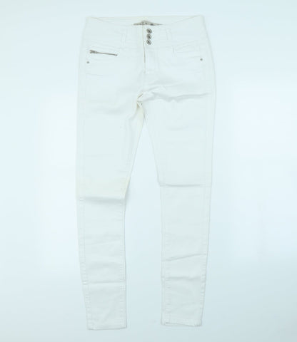 Denim & Co. Womens White   Skinny Jeans Size 12 L30 in