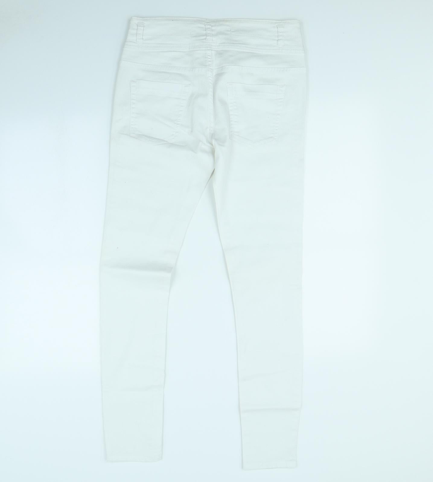 Denim & Co. Womens White   Skinny Jeans Size 12 L30 in