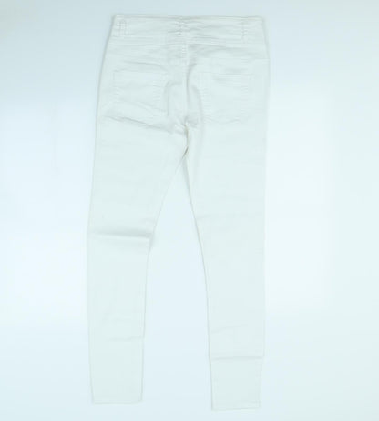 Denim & Co. Womens White   Skinny Jeans Size 12 L30 in