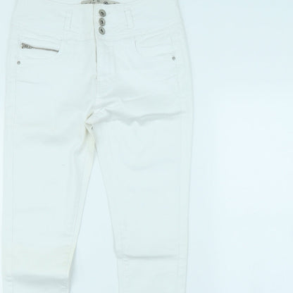 Denim & Co. Womens White   Skinny Jeans Size 12 L30 in