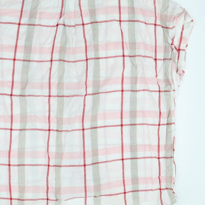 Primark Womens White Check  Basic Button-Up Size 14