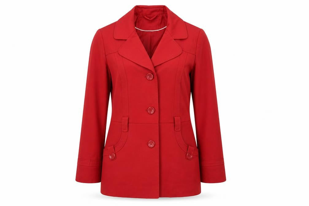 Womens UK Size 16 BHS Red Overcoat