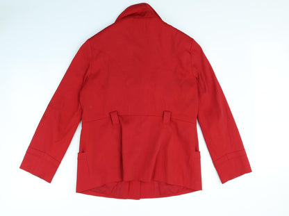 Womens UK Size 16 BHS Red Overcoat