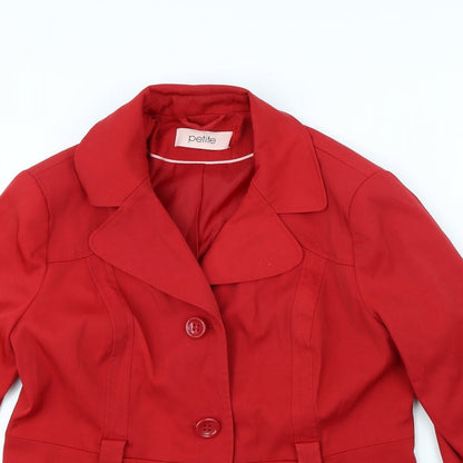 Womens UK Size 16 BHS Red Overcoat