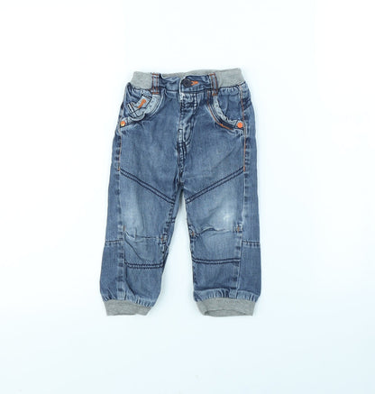 George Baby Blue   Cargo Trousers Size 12 Months