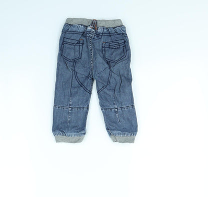 George Baby Blue   Cargo Trousers Size 12 Months