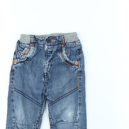George Baby Blue   Cargo Trousers Size 12 Months