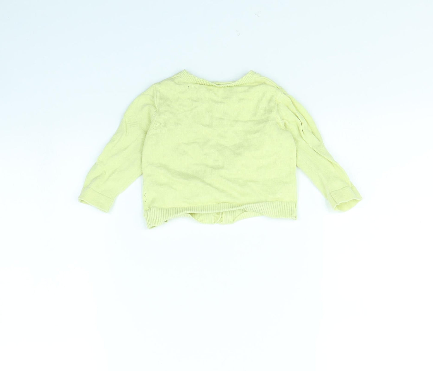 Mothercare Girls Green   Cardigan Jumper Size 3-6 Months