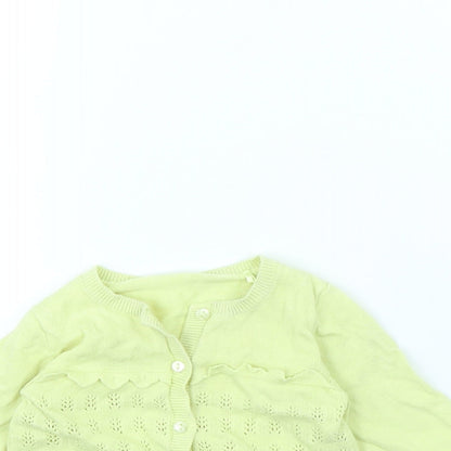 Mothercare Girls Green   Cardigan Jumper Size 3-6 Months