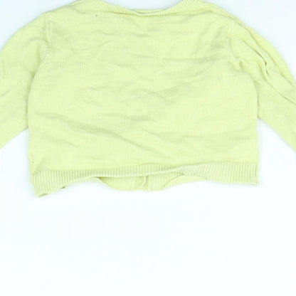 Mothercare Girls Green   Cardigan Jumper Size 3-6 Months