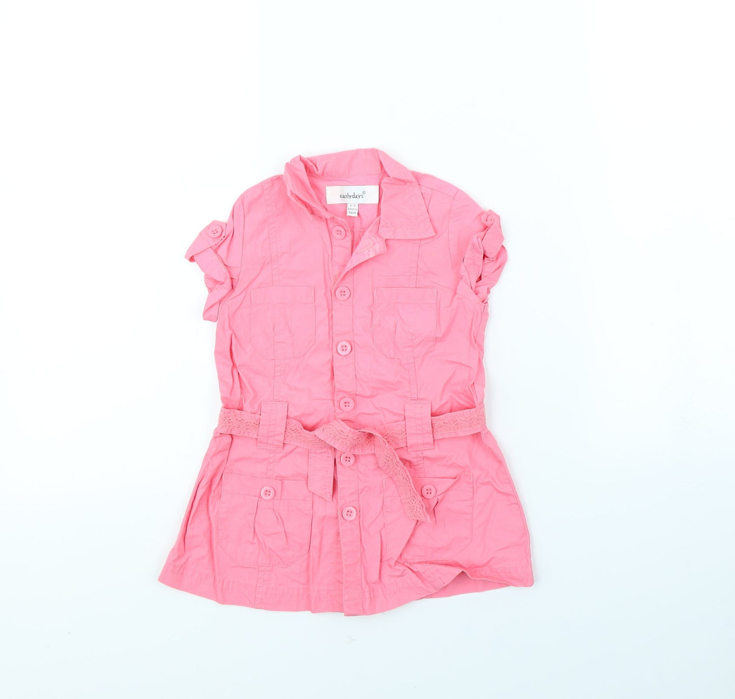 Early days Girls Pink   Pinafore/Dungaree Dress  Size 6-9 Months