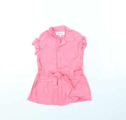 Early days Girls Pink   Pinafore/Dungaree Dress  Size 6-9 Months