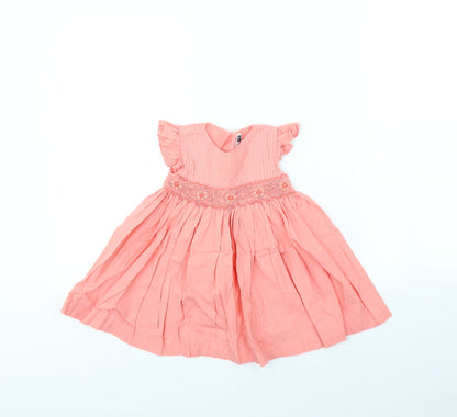 M&Co Girls Pink   Fit & Flare  Size 12 Months