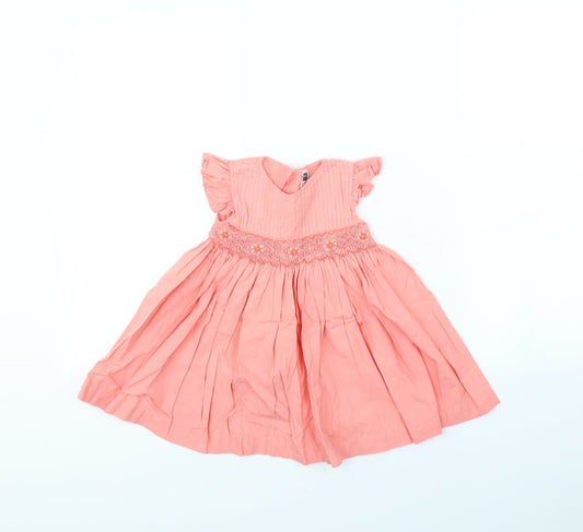 M&Co Girls Pink   Fit & Flare  Size 12 Months