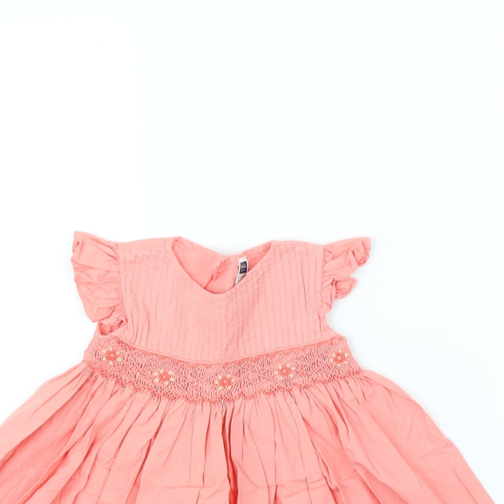 M&Co Girls Pink   Fit & Flare  Size 12 Months