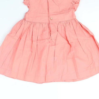 M&Co Girls Pink   Fit & Flare  Size 12 Months
