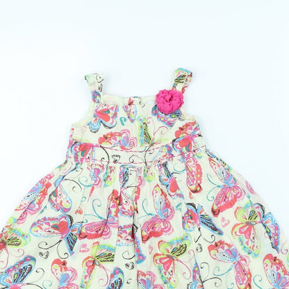 George Girls White Animal Print  Fit & Flare  Size 18 Months  - Butterflies