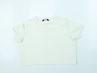 Womens UK Size 16 Dorothy Perkins White Basic T-Shirt