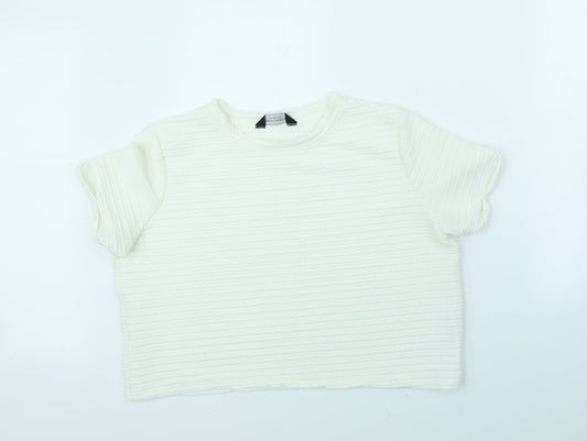 Womens UK Size 16 Dorothy Perkins White Basic T-Shirt