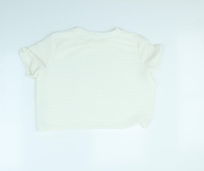 Womens UK Size 16 Dorothy Perkins White Basic T-Shirt