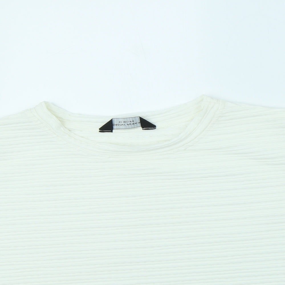 Womens UK Size 16 Dorothy Perkins White Basic T-Shirt