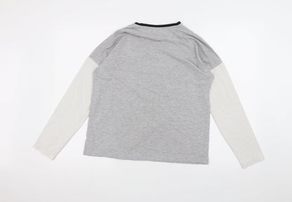 Preworn Girls Grey   Basic T-Shirt Size 15 Years  - this girl loves sleep