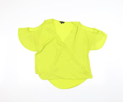 Womens UK Size 12 New Look Green Basic Blouse