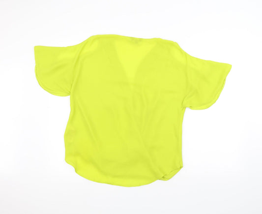 Womens UK Size 12 New Look Green Basic Blouse