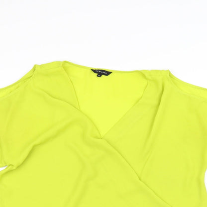 Womens UK Size 12 New Look Green Basic Blouse