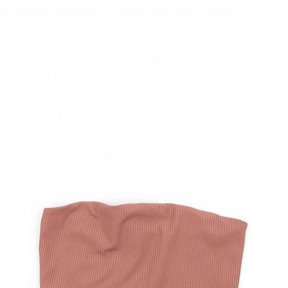 Primark Womens Brown   Cropped T-Shirt Size XS