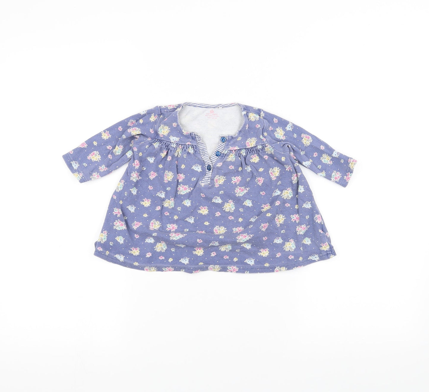 NEXT Girls Blue Floral  A-Line  Size 6-9 Months