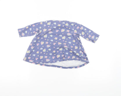 NEXT Girls Blue Floral  A-Line  Size 6-9 Months