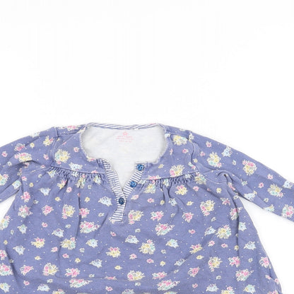 NEXT Girls Blue Floral  A-Line  Size 6-9 Months