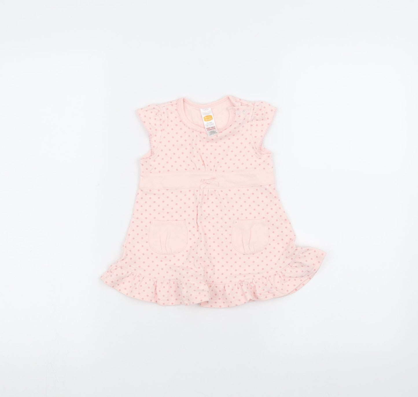 MINIMODE Baby Pink Polka Dot  A-Line  Size 3-6 Months