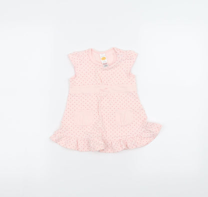 MINIMODE Baby Pink Polka Dot  A-Line  Size 3-6 Months