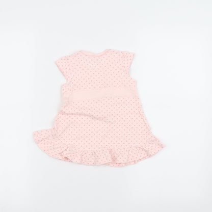MINIMODE Baby Pink Polka Dot  A-Line  Size 3-6 Months