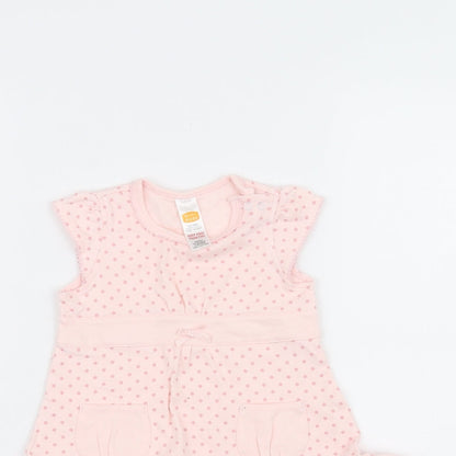 MINIMODE Baby Pink Polka Dot  A-Line  Size 3-6 Months