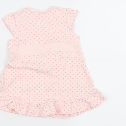 MINIMODE Baby Pink Polka Dot  A-Line  Size 3-6 Months