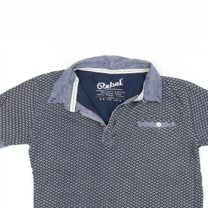Rebel Girls Blue   Basic Polo Size 8-9 Years
