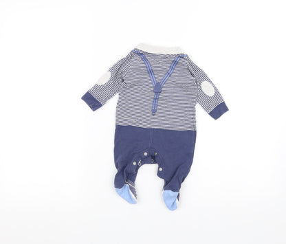 NEXT Baby Blue Striped  Coverall One-Piece Size 0-3 Months