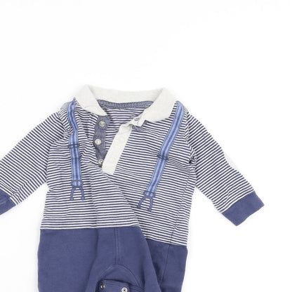 NEXT Baby Blue Striped  Coverall One-Piece Size 0-3 Months