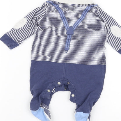 NEXT Baby Blue Striped  Coverall One-Piece Size 0-3 Months