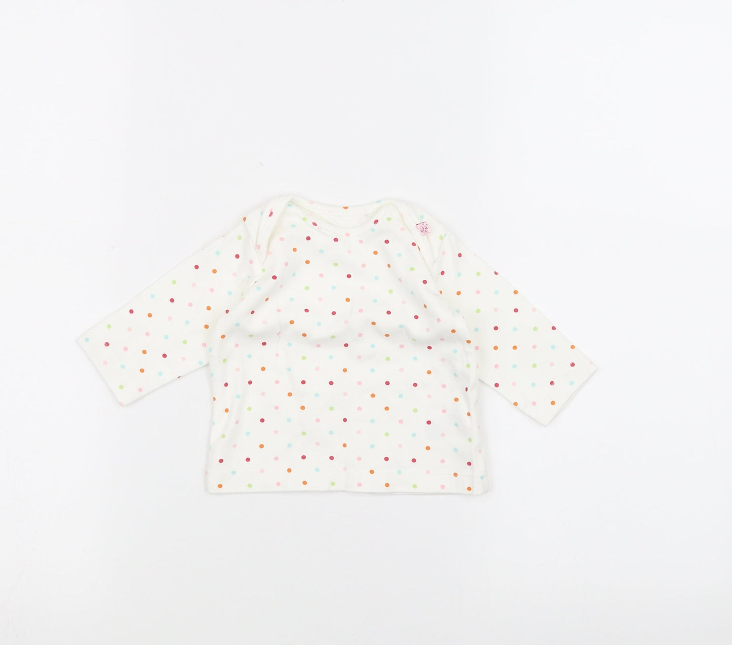 Marks and Spencer Baby White Polka Dot  Pullover Jumper Size 0-3 Months