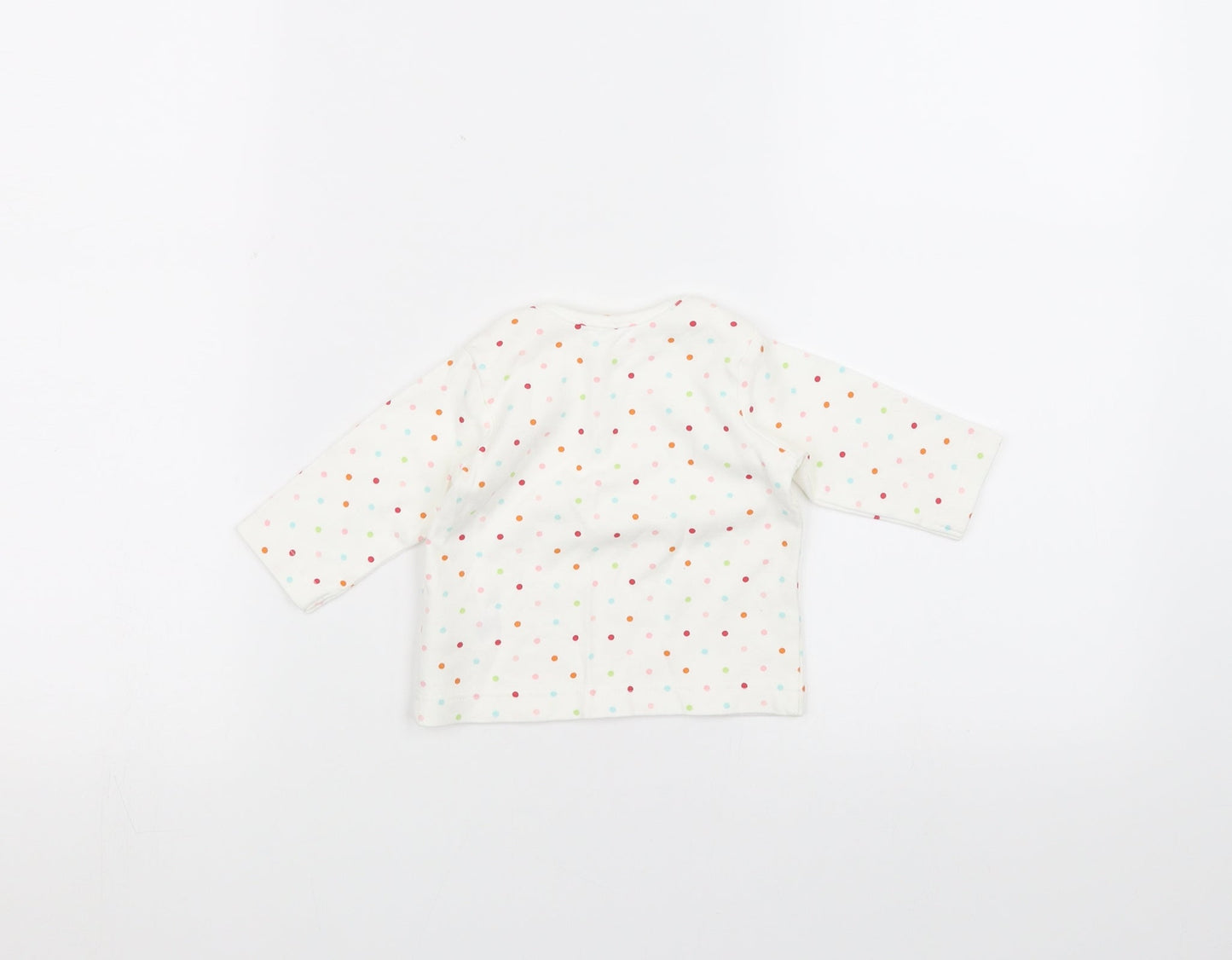 Marks and Spencer Baby White Polka Dot  Pullover Jumper Size 0-3 Months