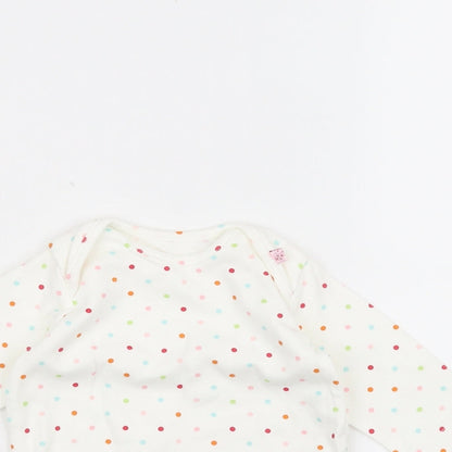 Marks and Spencer Baby White Polka Dot  Pullover Jumper Size 0-3 Months