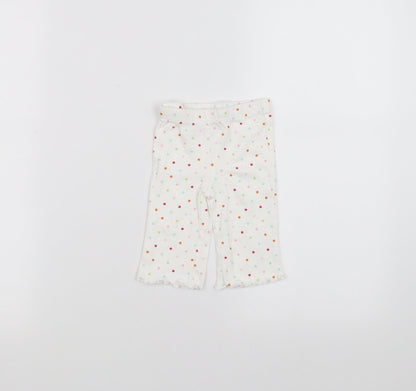 Marks and Spencer Baby White Polka Dot  Sweatpants Trousers Size 0-3 Months